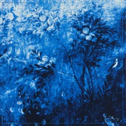 Outlet Petrusse Carré 100% Soie Liv denim - 90x90 cm