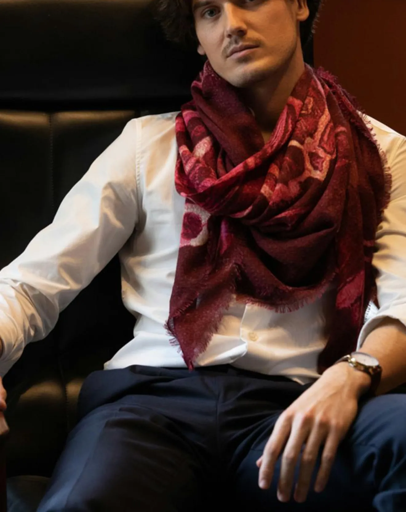 Hot Petrusse Carré en Laine mélangée Allure fuchsia - 120x120 cm