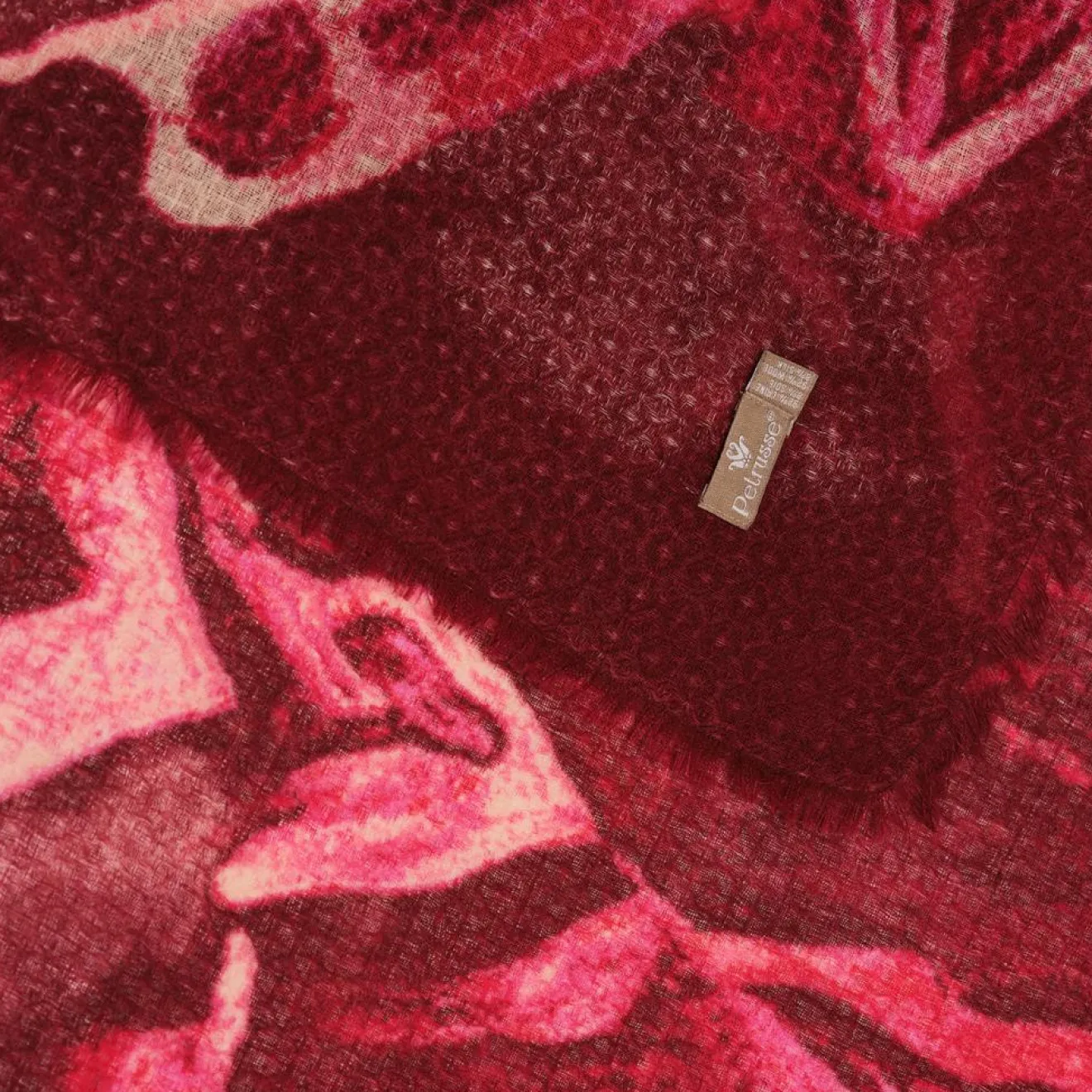 Hot Petrusse Carré en Laine mélangée Allure fuchsia - 120x120 cm