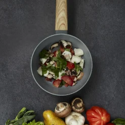 Sale Cook Concept Casserole induction manche effet bois marron/gris - 37x20.6x19.8 cm