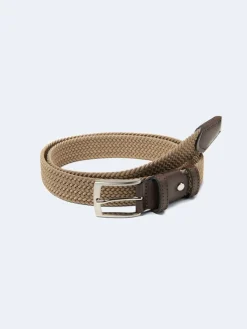 Clearance Devred Ceinture bi-matière tressée - L'atelier kaki