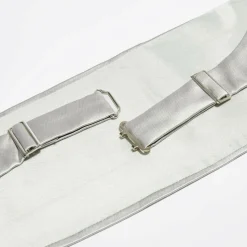 Hot Giorgio Armani Ceinture de Smoking 100% Soie Rafael argentée