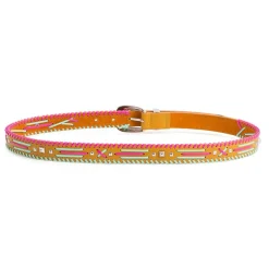 Sale Wild Ceinture en Cuir Dinka ocre