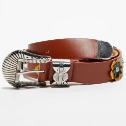 Discount Wild Ceinture en Cuir Marge marron