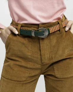 Femme Wild Ceinture en Cuir Sayulita verte