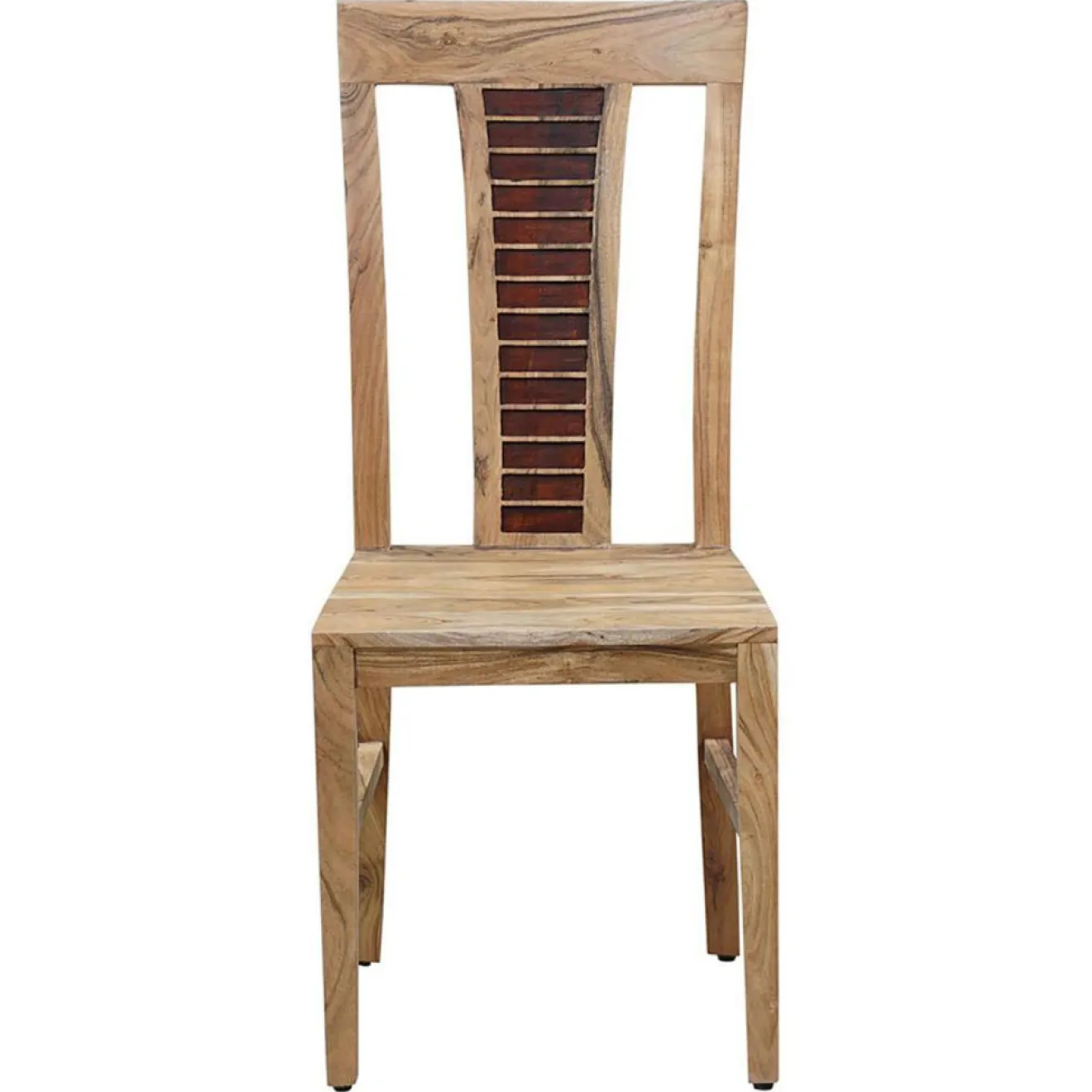 Bois & Chiffons Chaise bois bicolore acacia luxor brun/naturel - 45x45x103 cm