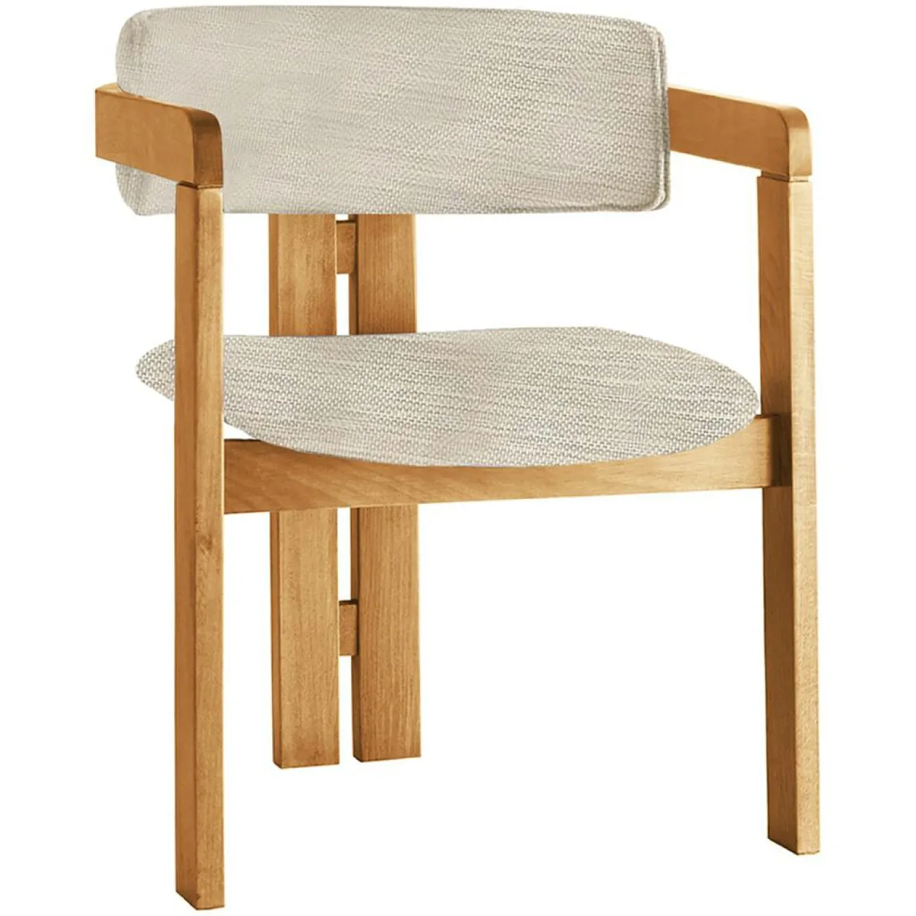 Outlet Wooden Art Chaise Co gris clair/chêne - 58x76x49 cm