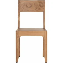 Clearance Bois & Chiffons Chaise exotique naturelle acacia arad marron - 43x50x85 cm