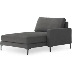 Mazzini Sofas Chaise Longue Droite Venus gris foncé - 160x104x90 cm