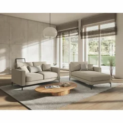 Best Mazzini Sofas Chaise Longue Droite Venus beige - 160x104x90 cm