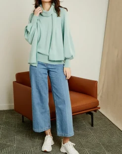 New Miss Cashmere Écharpe 100% Cachemire Margaux amande