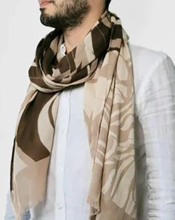 Femme Petrusse Écharpe 100% Coton Bio Onde sable - 70x200 cm