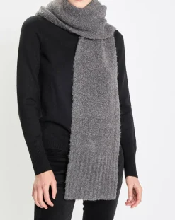 Marc O'Polo Écharpe en Laine mélangée et bouclée gris foncé