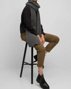 Marc O'Polo Écharpe en Laine mélangée et bouclée gris foncé