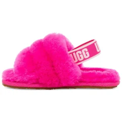 Discount Ugg Chaussons en Peau de Mouton Fluff Yeah roses