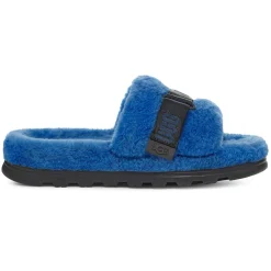 Outlet Ugg Chaussons en Peau de Mouton Fluff Up bleues