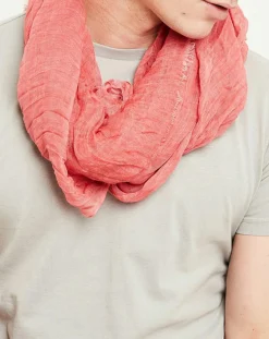 Homme Replay Chèche uni froissé rose - 120x190 cm