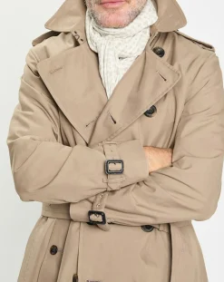 Clearance Hackett London Chèche en Laine mélangée imprimé écru - 180x50 cm