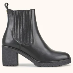 Discount Cosmoparis Chelsea boots en Cuir Bena noirs - Talon 7 cm