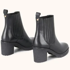 Discount Cosmoparis Chelsea boots en Cuir Bena noirs - Talon 7 cm