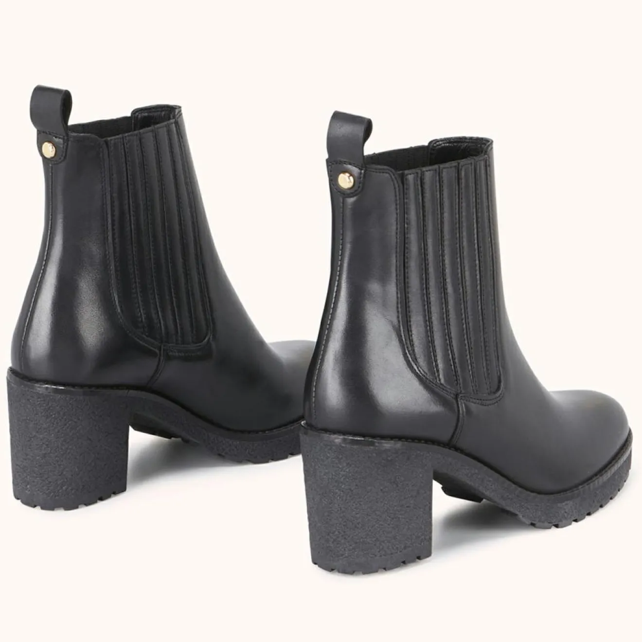 Discount Cosmoparis Chelsea boots en Cuir Bena noirs - Talon 7 cm