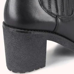 Discount Cosmoparis Chelsea boots en Cuir Bena noirs - Talon 7 cm