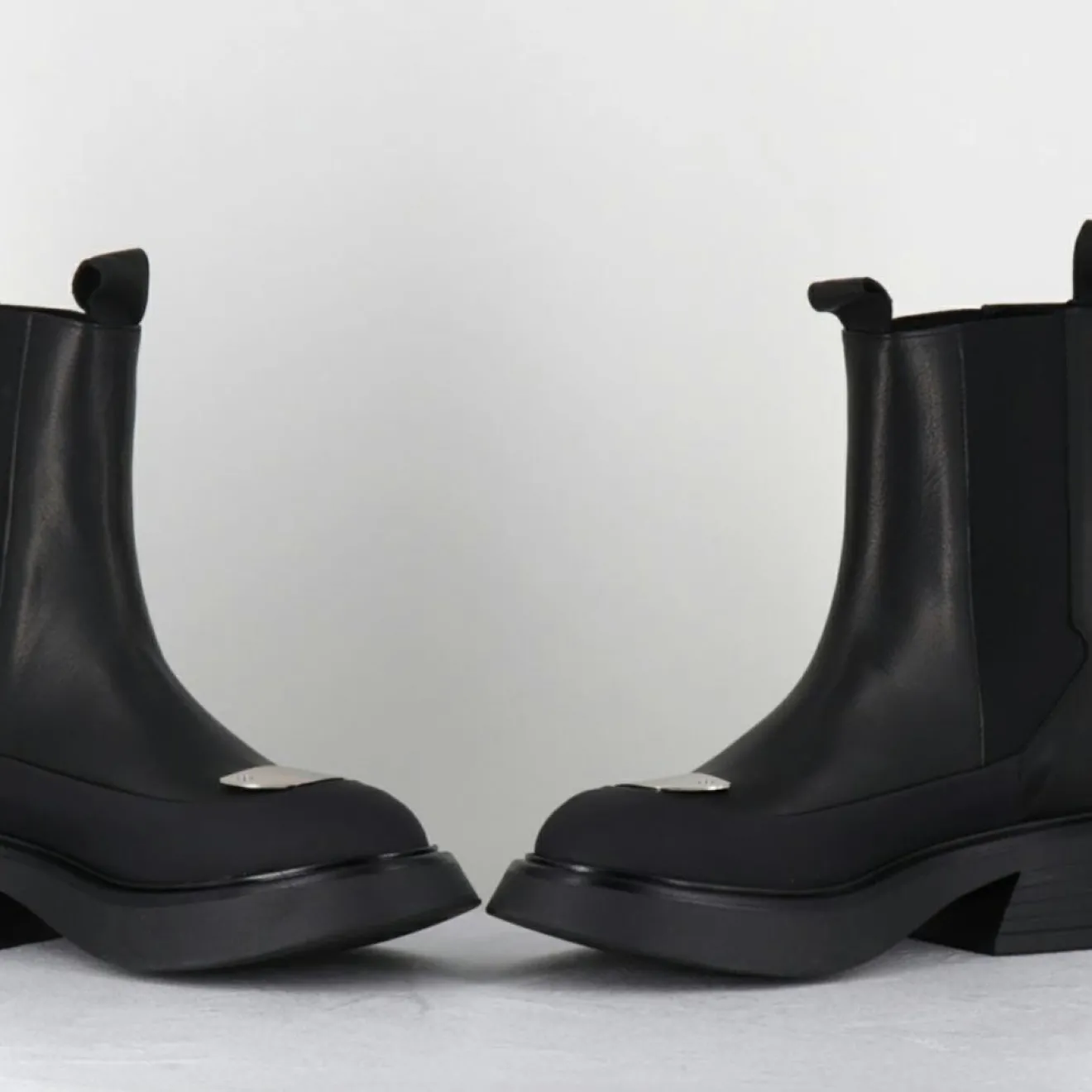 Hot Garrice Lab Chelsea Boots en Cuir bike noires