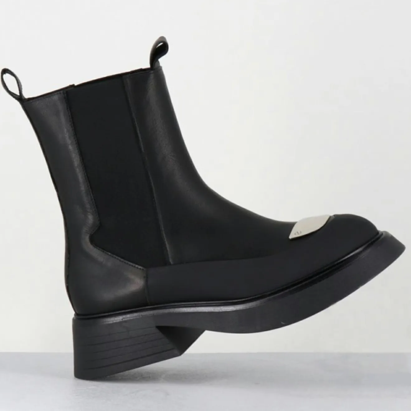 Hot Garrice Lab Chelsea Boots en Cuir bike noires