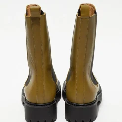 Hot Apologie Chelsea Boots en Cuir Carmen kaki