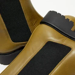 Hot Apologie Chelsea Boots en Cuir Carmen kaki