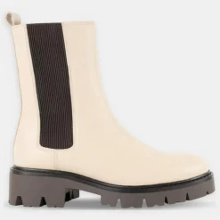 Discount Bobbies Chelsea Boots en Cuir écrues