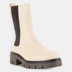 Discount Bobbies Chelsea Boots en Cuir écrues