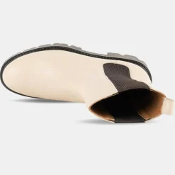 Discount Bobbies Chelsea Boots en Cuir écrues