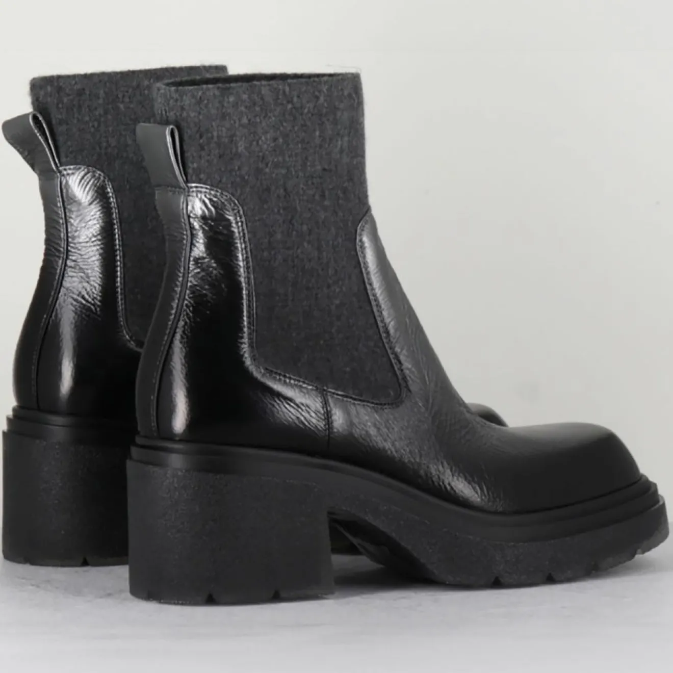 Sale Garrice Lab Chelsea boots en Cuir Gusto anthracite - Talon 6 cm