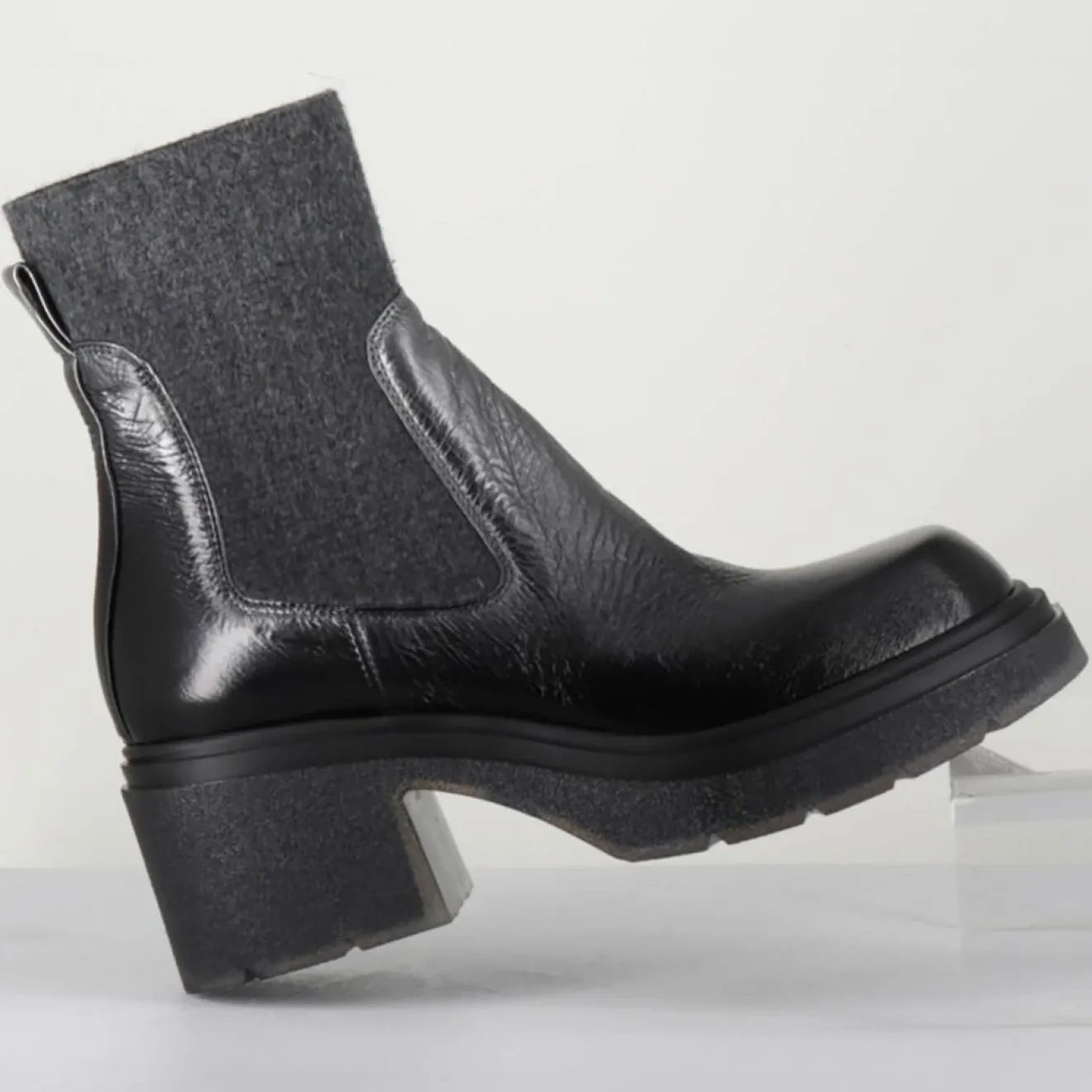 Sale Garrice Lab Chelsea boots en Cuir Gusto anthracite - Talon 6 cm