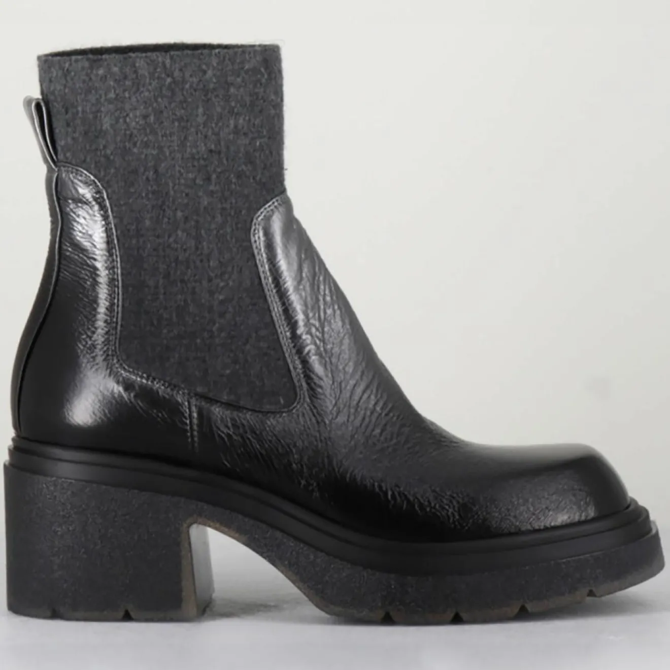 Sale Garrice Lab Chelsea boots en Cuir Gusto anthracite - Talon 6 cm