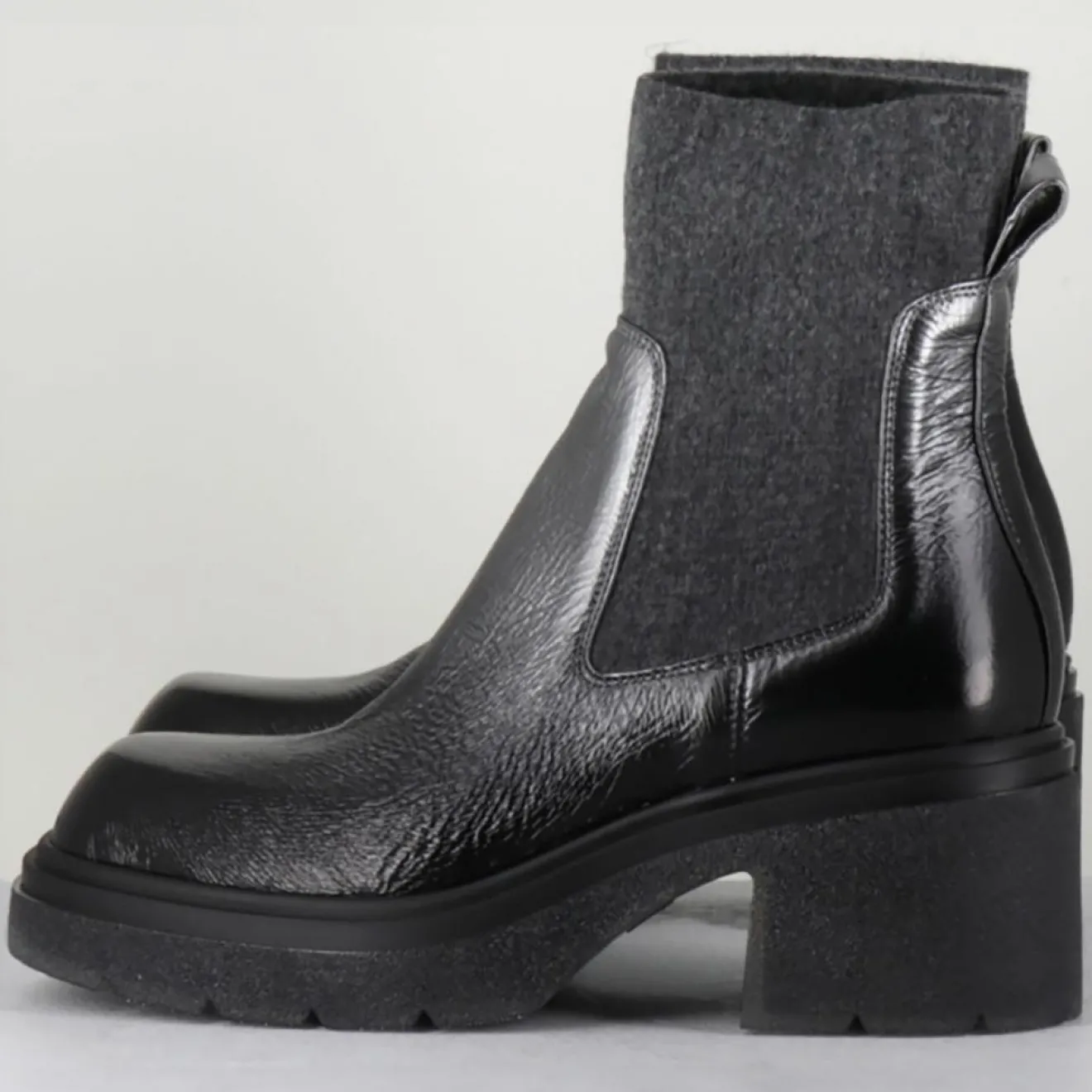 Sale Garrice Lab Chelsea boots en Cuir Gusto anthracite - Talon 6 cm