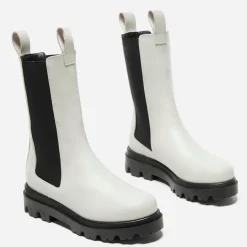 Femme Flattered Chelsea boots en Cuir Lia crème