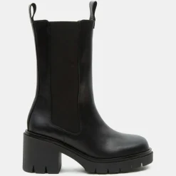 New Flattered Chelsea Boots en Cuir Mid noires - Talon 8 cm