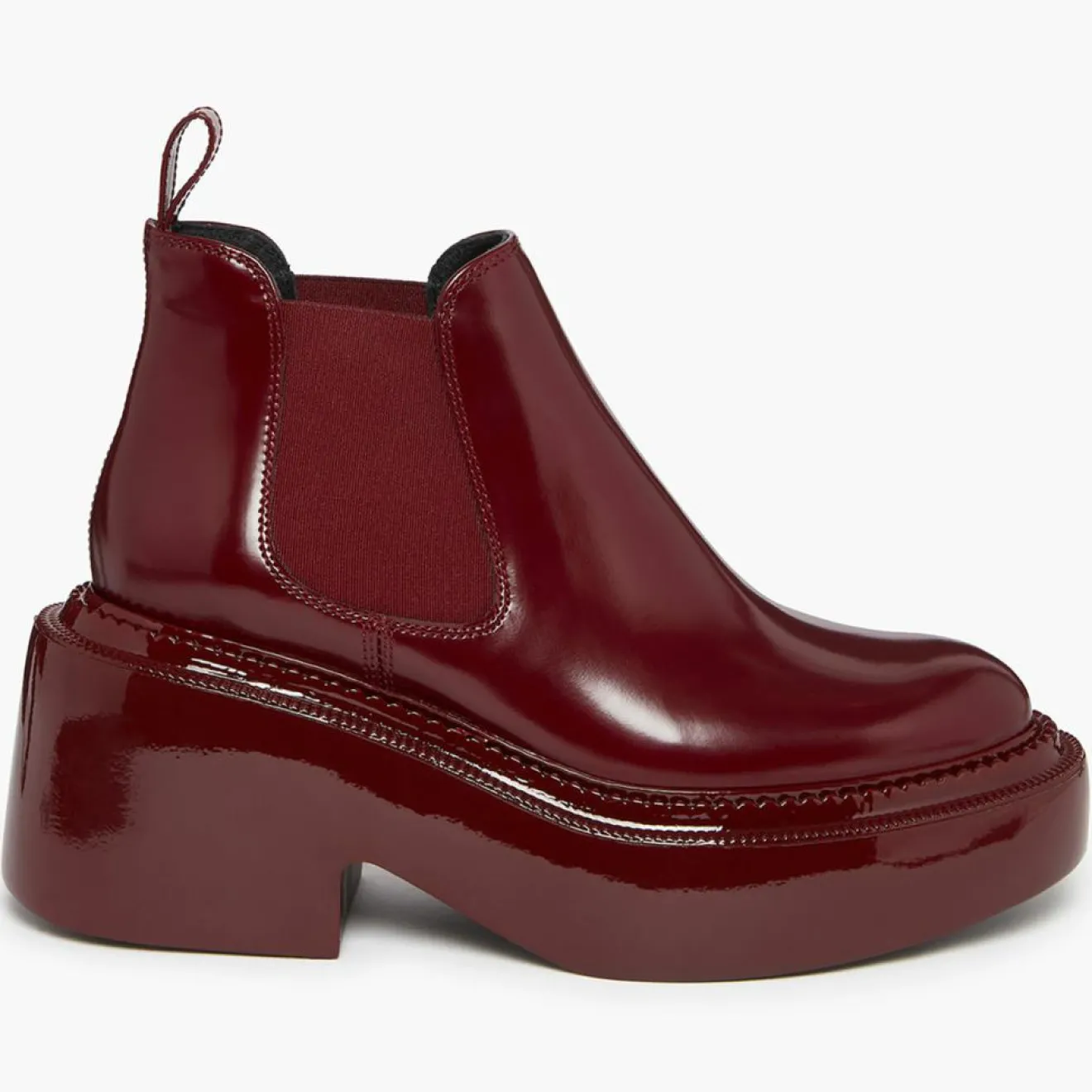 Femme Sonia Rykiel Chelsea boots en Cuir Montresor bordeaux - Talon 6 cm
