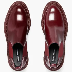 Femme Sonia Rykiel Chelsea boots en Cuir Montresor bordeaux - Talon 6 cm