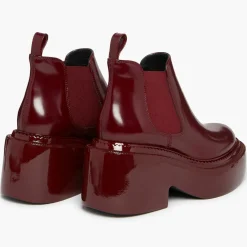 Femme Sonia Rykiel Chelsea boots en Cuir Montresor bordeaux - Talon 6 cm