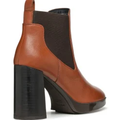 Femme Geox Chelsea Boots en Cuir Teulada brandy/coffee - Talon 9.5 cm
