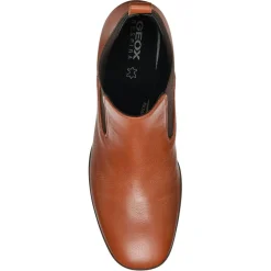 Femme Geox Chelsea Boots en Cuir Teulada brandy/coffee - Talon 9.5 cm