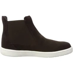 Enfant Clarks Chelsea Boots en Velours de Cuir Street marron