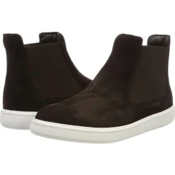 Enfant Clarks Chelsea Boots en Velours de Cuir Street marron
