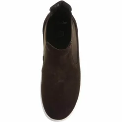 Enfant Clarks Chelsea Boots en Velours de Cuir Street marron