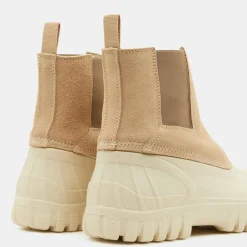 Hot Diemme Chelsea Boots en Velours de Cuir Balbi beiges