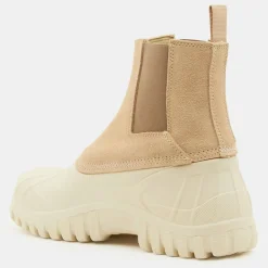 Hot Diemme Chelsea Boots en Velours de Cuir Balbi beiges