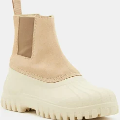 Hot Diemme Chelsea Boots en Velours de Cuir Balbi beiges